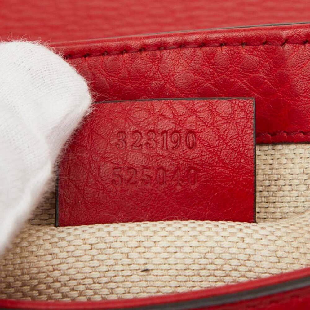 GUCCI Red Leather Shoulder Bag - Picture 10 of 10